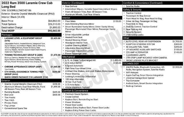2022 Ram 3500 Laramie Crew Cab 4x4 8' Box