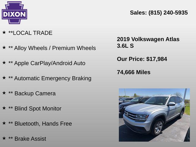 2019 Volkswagen Atlas 3.6L V6 S