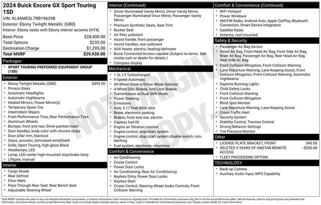 2024 Buick Encore GX Sport Touring AWD