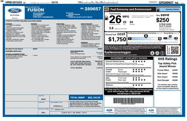 2016 Ford Fusion SE