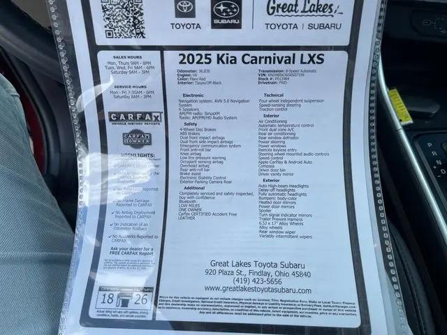 2025 Kia Carnival MPV LXS