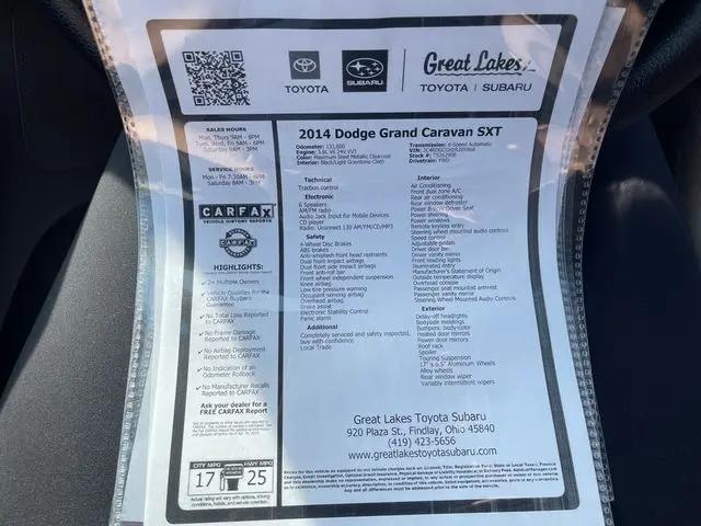 2014 Dodge Grand Caravan SXT