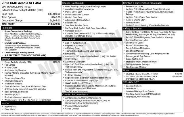 2023 GMC Acadia AWD SLT