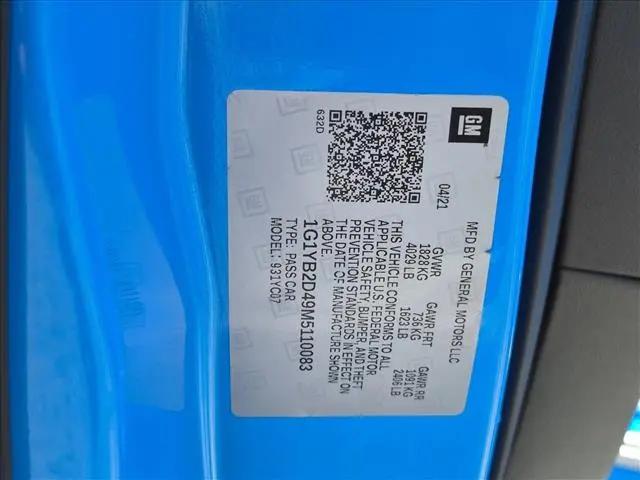 2021 Chevrolet Corvette Stingray RWD Coupe 2LT