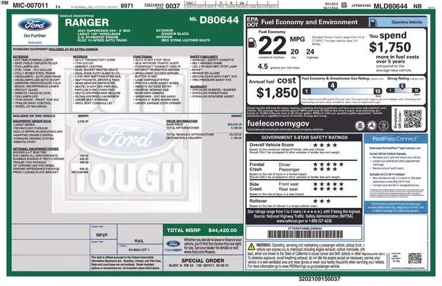 2021 Ford Ranger LARIAT