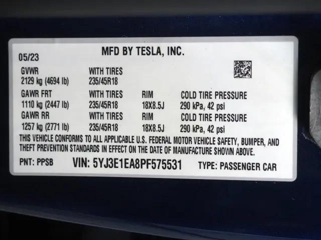 2023 Tesla Model 3 Rear-Wheel Drive