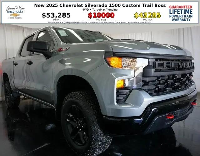 2025 Chevrolet Silverado 1500 4WD Crew Cab Short Bed Custom Trail Boss for sale in Atmore, AL