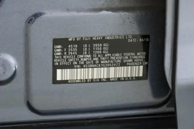 2016 Subaru Legacy 2.5i Premium