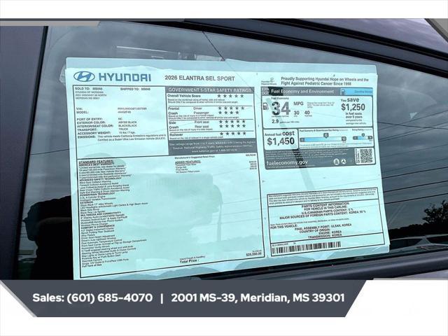 2026 Hyundai Elantra SEL Sport