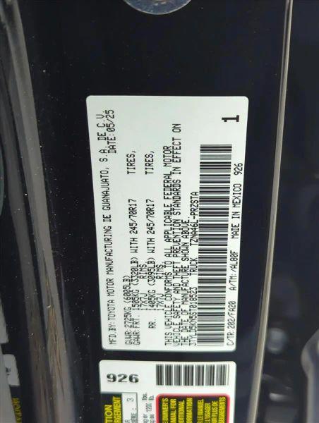 2025 Toyota Tacoma SR