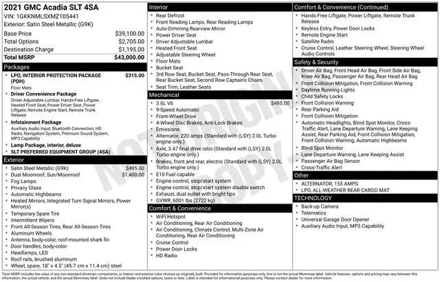 2021 GMC Acadia FWD SLT
