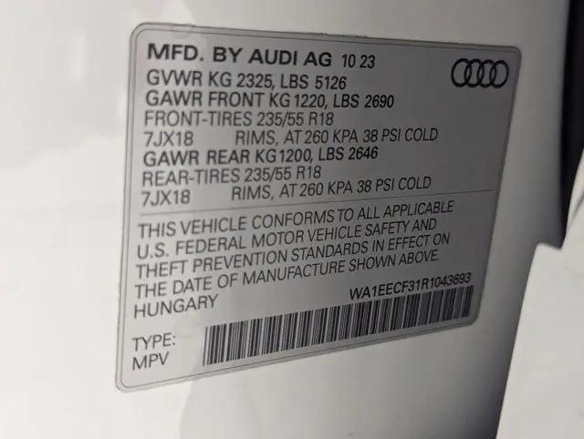 2024 Audi Q3 Premium Plus 45 TFSI S line quattro Tiptronic