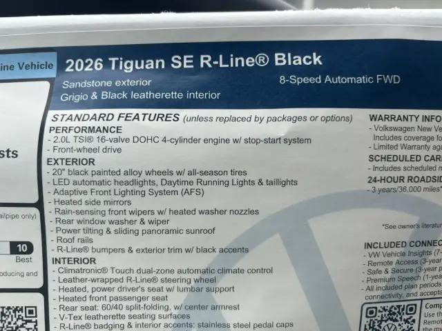 2026 Volkswagen Tiguan SE R-Line Black