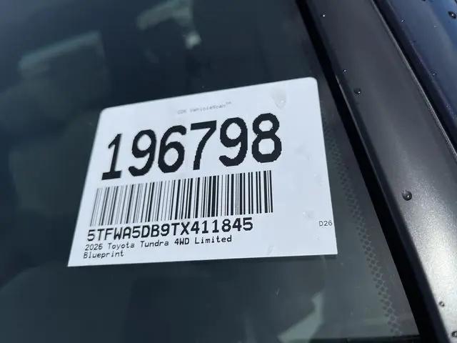 2026 Toyota Tundra Limited CrewMax 5.5' Bed