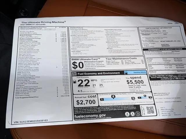 2027 BMW X7 xDrive40i