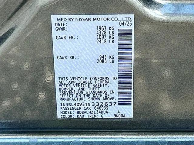 2026 Nissan Altima SV FWD