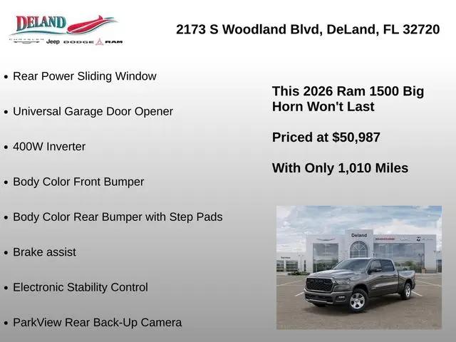 2026 Ram 1500 Big Horn Crew Cab 4x4 64 Box