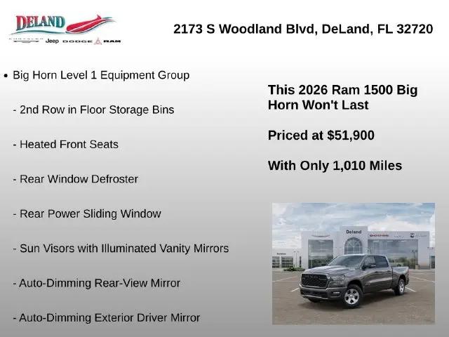 2026 Ram 1500 Big Horn Crew Cab 4x4 64 Box