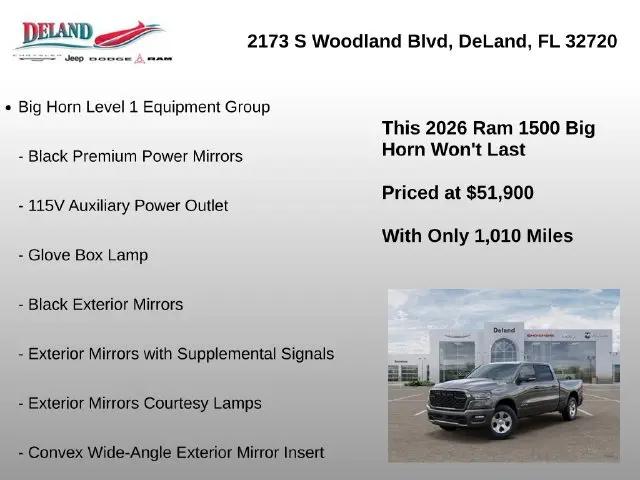 2026 Ram 1500 Big Horn Crew Cab 4x4 64 Box