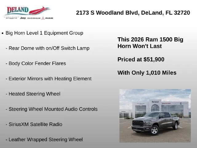 2026 Ram 1500 Big Horn Crew Cab 4x4 64 Box