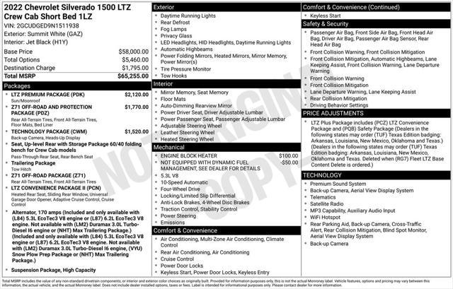 2022 Chevrolet Silverado 1500 4WD Crew Cab Short Bed LTZ