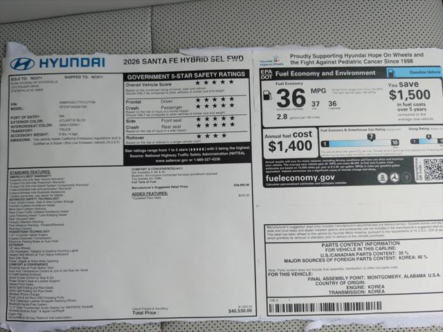 2026 Hyundai Santa Fe Hybrid SEL