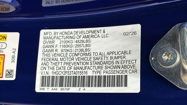 2026 Honda Accord Sedan Sport