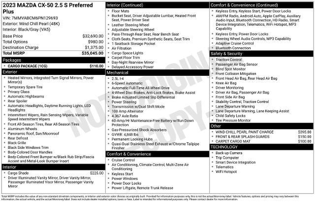 2023 Mazda CX-50 2.5 S Preferred Plus