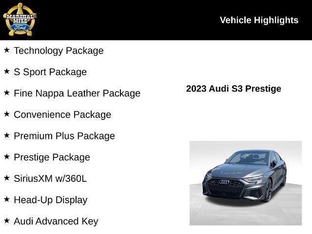 2023 Audi S3 Prestige TFSI quattro S tronic