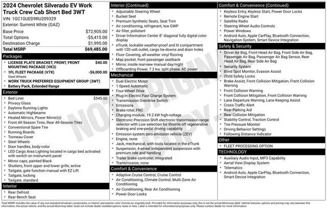 2024 Chevrolet Silverado EV Work Truck