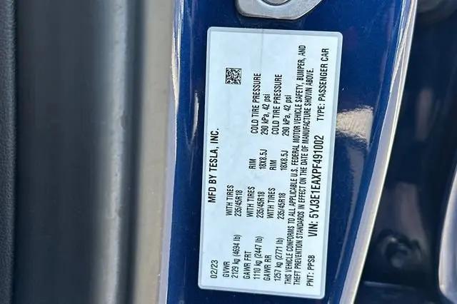 2023 Tesla Model 3 Rear-Wheel Drive