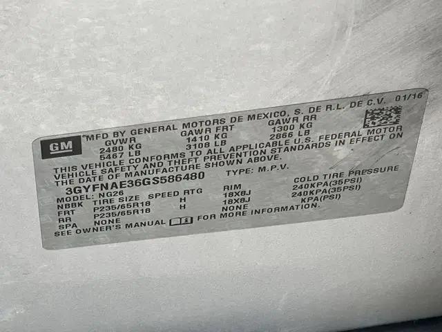 2016 Cadillac SRX Standard