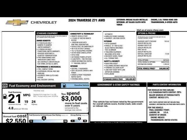 2024 Chevrolet Traverse AWD Z71