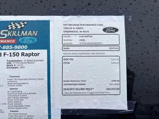 2020 Ford F-150 Raptor