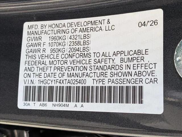 2026 Honda Accord Sedan SE