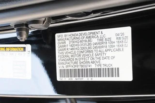 2026 Honda Ridgeline Black Edition