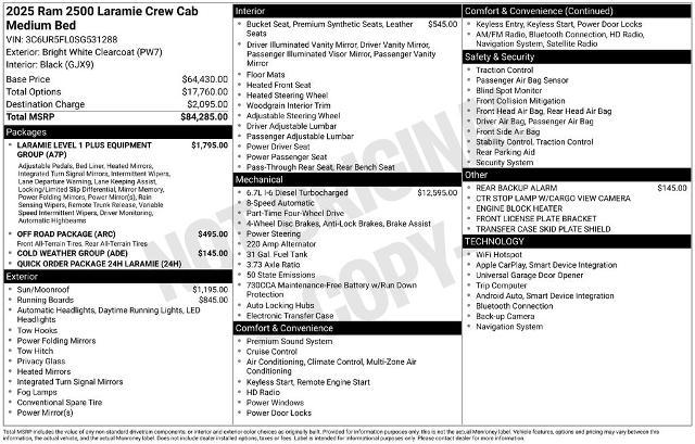 2025 Ram 2500 Laramie Crew Cab 4x4 64 Box