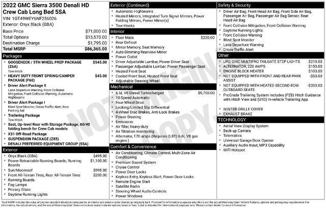 2022 GMC Sierra 3500HD 4WD Crew Cab Long Bed Denali