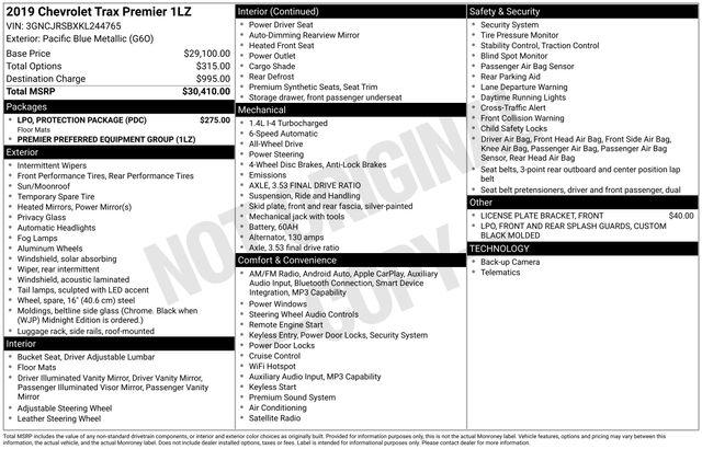 2019 Chevrolet Trax Premier