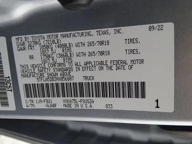 2022 Toyota Tundra SR5