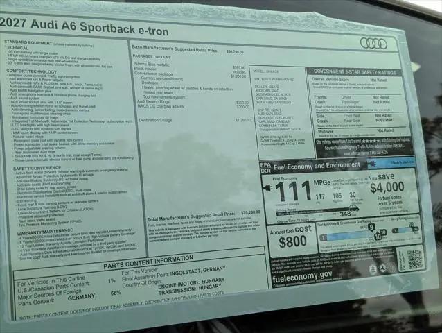2027 Audi A6 e-tron Premium