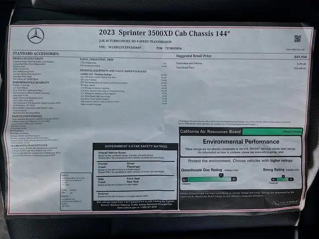 2023 Mercedes-Benz Sprinter 3500XD Chassis Standard Roof 4-Cyl Diesel HO