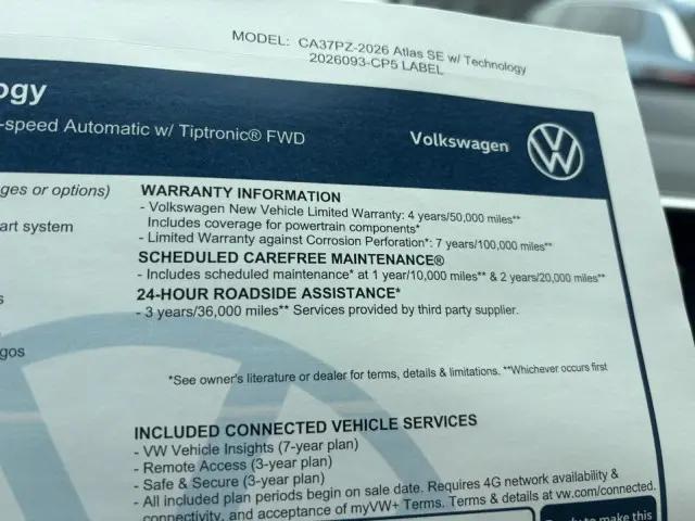 2026 Volkswagen Atlas SE with Technology