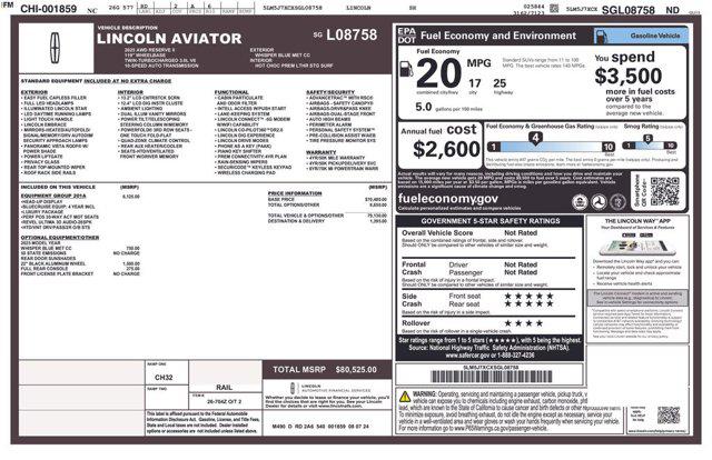 2025 Lincoln Aviator Reserve