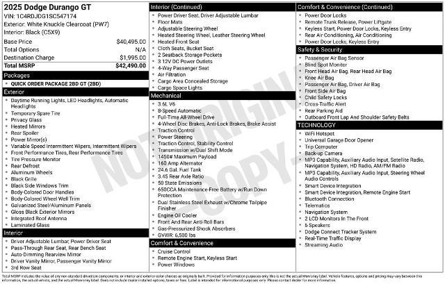 2025 Dodge Durango GT AWD