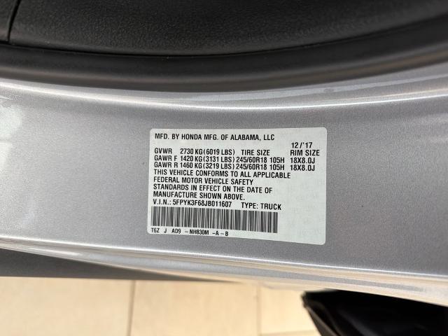 2018 Honda Ridgeline RTL-T