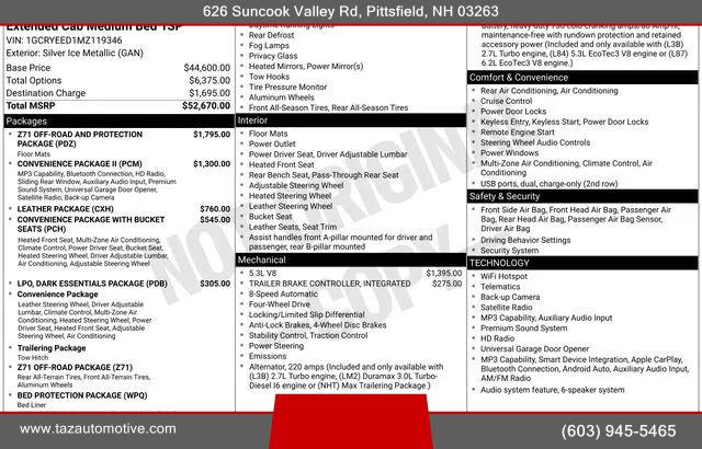 2021 Chevrolet Silverado 1500 4WD Double Cab Standard Bed RST