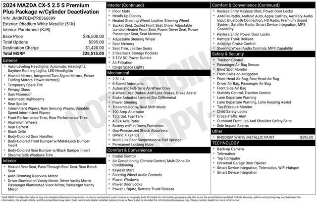 2024 Mazda CX-5 2.5 S Premium Plus