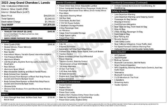 2023 Jeep Grand Cherokee L Laredo 4x4