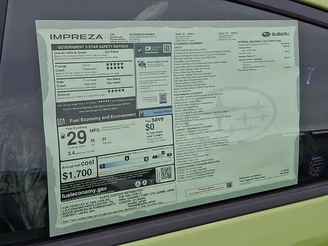 2026 Subaru Impreza RS